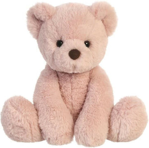 Aurora teddybeer knuffel - eco nation - roze - pluche - 28 cm - bosdieren thema