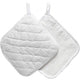 Creativ company katoenen pannenlappen set 20x20 cm wit 4 stuks