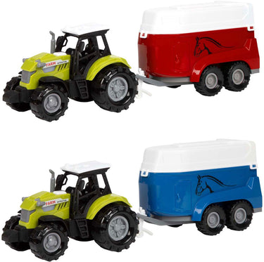 Toi-toys ackers ville tractor en trailer met licht en geluid, 10cm