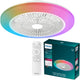 Philips led philips amigo plafondventilator - ingebouwde led-lamp - wit en gekleurd licht - dimbaar - 20w+40w - inclusief afstandsbediening - 4400 lumen - diameter: 480mm