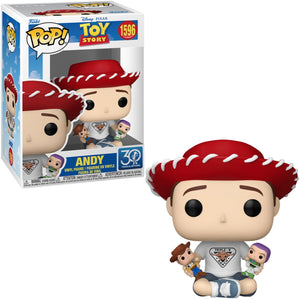 Funko pop! toy story 30th anniversary - andy w woody buzz #1596