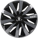 wieldoppen Lazio 15 inch ABS zwart grijs set van 4