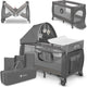 Lionelo sven plus 2in1 meegroeibed campingbedje - 127x60 cm - tot 15 kg - co-sleeper - reisbed met commode, organizer, klamboe en interactief speelgoed