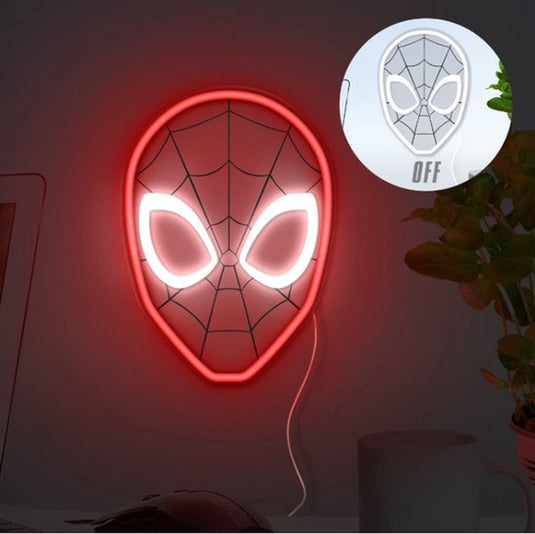Paladone spider‑man led neon light – officieel gelicentieerde marvel wandlamp, 26 cm, usb‑voeding-