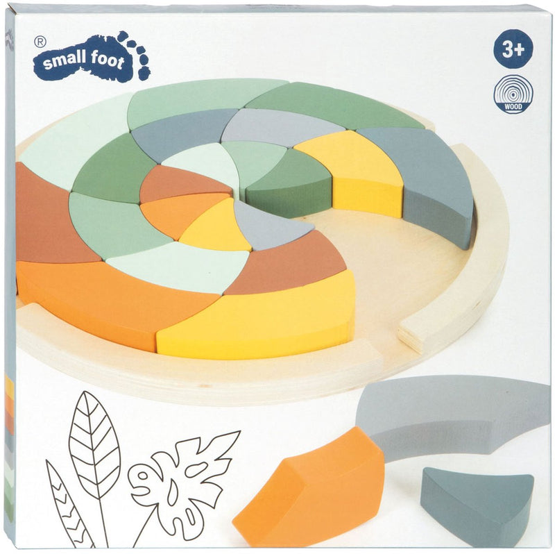 Afbeelding laden in galerijviewer, Small foot - houten vormenpuzzel safari rond, 24st.
