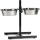 Beeztees standaard - dinerset hond - zwart - 20 cm 20