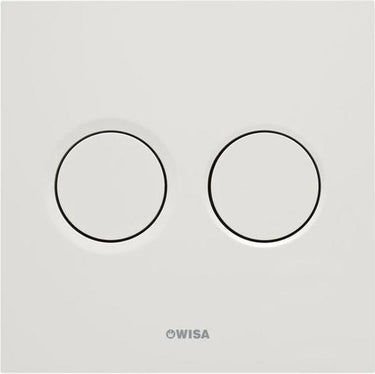 Wisa luga bedieningsplaat kunststof pneumatisch 16x16cm met dualflush voor xs wc element wit