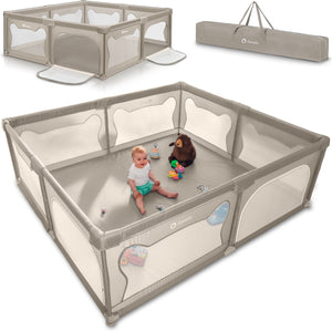 Lionelo willow xl - box voor baby's - 187 cm x 207 cm x 68 cm - vanaf 0-48 maanden groot oppervlak - zeer groot