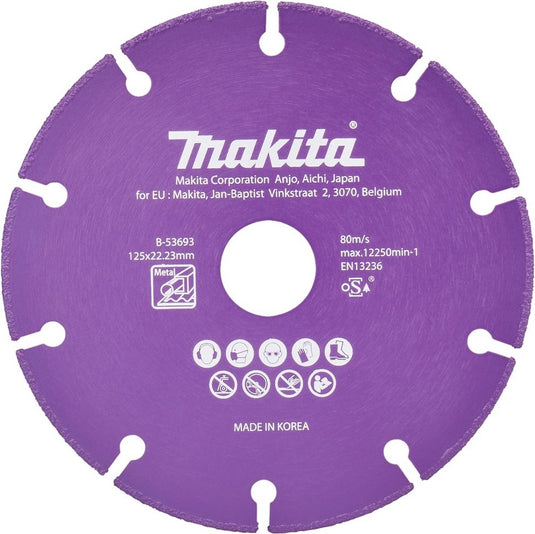 Makita b-53693 diamantschijf staal | 125 x 22,23 x 1,3 mm