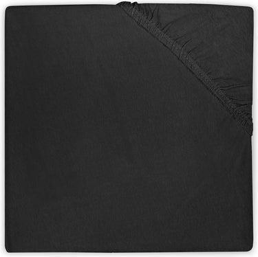 Jollein - baby - hoeslaken wieg jersey (zwart) - katoen - hoeslaken wieg - 40 50x80 90cm