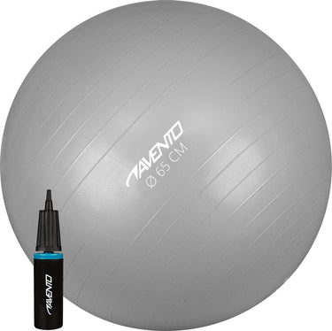 Avento fitness gymbal + pomp - ø 65cm - zilver