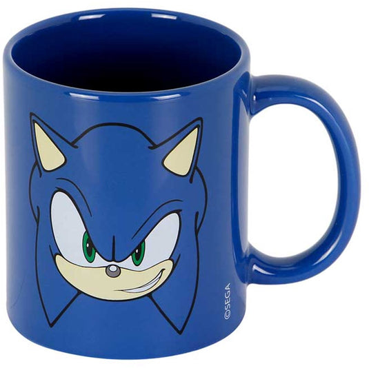 Karactermania - sonic the hedgehog - sega gezicht - mok in geschenkverpakking - mokken - koffietassen - blauw