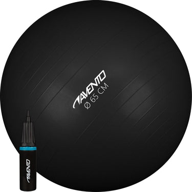 Avento fitnessbal -gymbal - met pomp - ø 65cm - zwart
