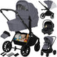 Lionelo mika plus - kinderwagen 3in1 - xxl set - incl. i-size autostoel - veelzijdig en jaarrond - grote wielen - tot 22kg - bediening met een hand - voor alle soorten terrein - accessoireset