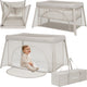 Lionelo mila – 2 in 1 reisbedje campingbed – lichtgewicht – 2 hoogteposities – 4 cm t25 matras – 360° mesh ventilatie – snel compact opvouwbaar – zij-ingang met rits – inclusief draagtas – afneembare wasbare hoes