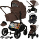 Lionelo mika plus - kinderwagen 3in1 - xxl set - incl. i-size autostoel - veelzijdig en jaarrond - grote wielen - tot 22kg - bediening met een hand - voor alle soorten terrein - accessoireset