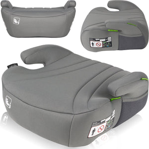 Lionelo luuk i-size - zitverhoger auto 6-12 jaar 125-150 cm - brede stoelverhoger met epe-schuim - ergonomische armleuningen - wasbare hoes - autozitje