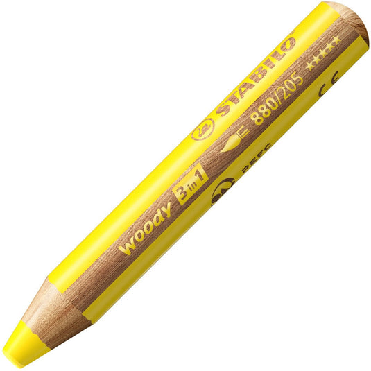 Stabilo woody 3 in 1 - multitalent kleurpotlood - geel