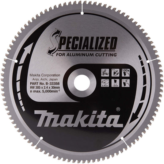 Makita afkortzaagblad voor aluminium | specialized | ø 305mm asgat 30mm 100t - b-33358