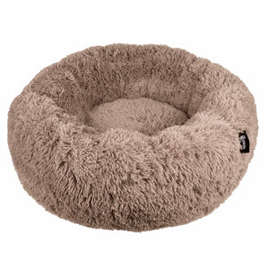 District 70 fuzz donut hondenmand – mocca - large ø 80 cm l