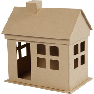 Creativ company cc papier maché huis 23x22,5x14,5 cm