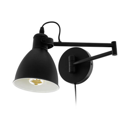 Eglo san peri wandlamp - e27 - 30 cm - zwart