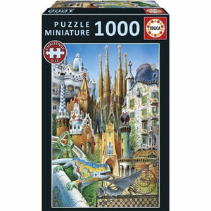 Educa puzzel gaudí, collage miniatura 1000 onderdelen