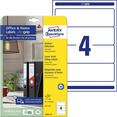 Avery rugetiketten l4761-10 61 x 192