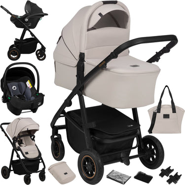 Lionelo amber plus 3-in-1 - kinderwagen - reiswieg - autostoeltje - xxl ventilatie