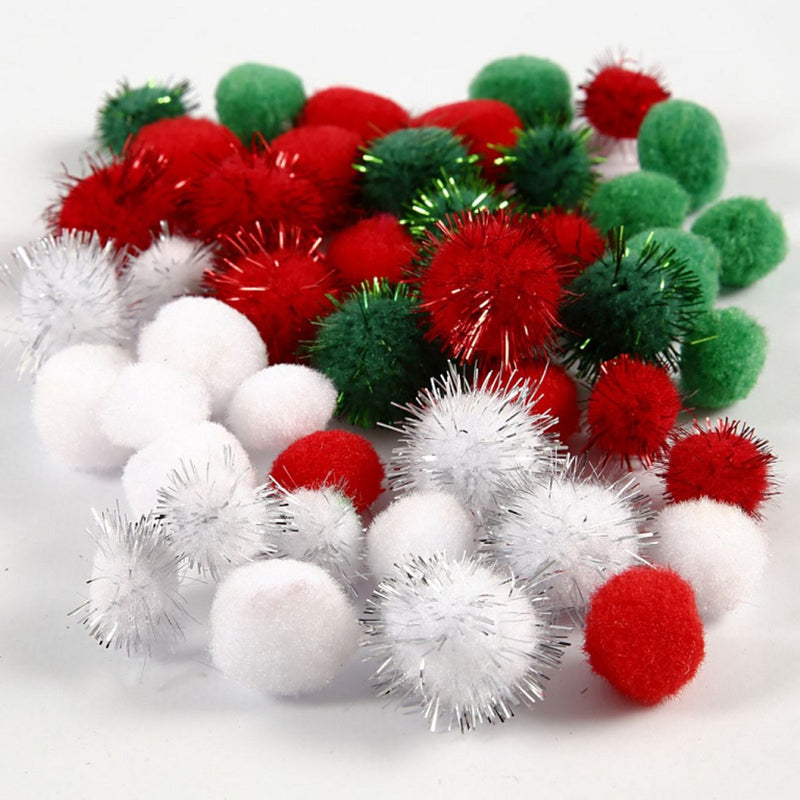 Afbeelding laden in galerijviewer, Creativ company pompoms kerst, 48st.
