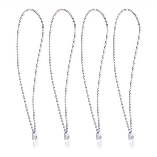 Proplus zeilbinder met nylonhaken - 35 cm - wit - 4 stuks