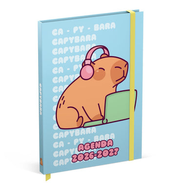 Capibara lannoo agenda - schoolagenda 2026-2027 - a5 formaat - - licht blauw