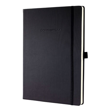 Sigel notitieboek - conceptum pure - a4 - zwart - hardcover - 194 pagina's - 80 grams - blanco - si-co110