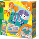 Ses creative ses - klei vormen knippen - 3 kleuren klei (3x40g) - met veilige kinderschaar en herbruikbare klei kaarten - glutenvrij