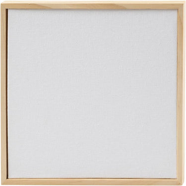 Creativ company canvas paneel met lijst 15,8x15,8 cm 280 gr wit 10 stuks