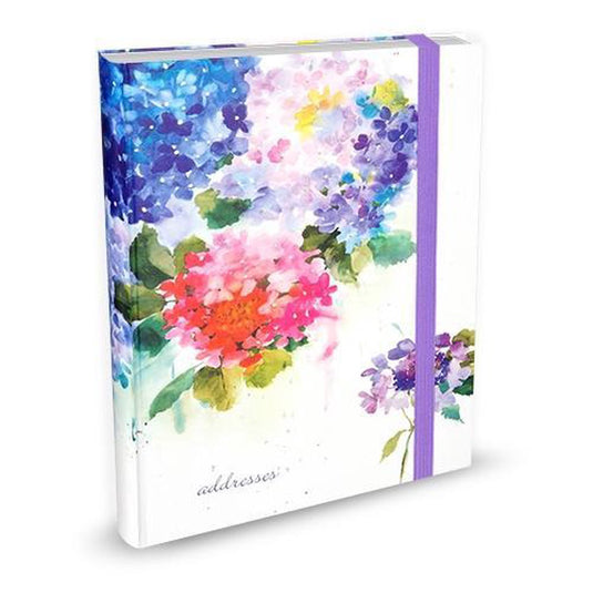 Peter pauper addressbook large - hydrangeas - 16x21 cm