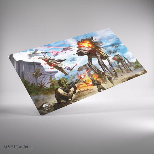 Gamegenic star wars unlimited playmat battle of scarif - 610 x 350 mm - playmat voor star wars: unlimited -