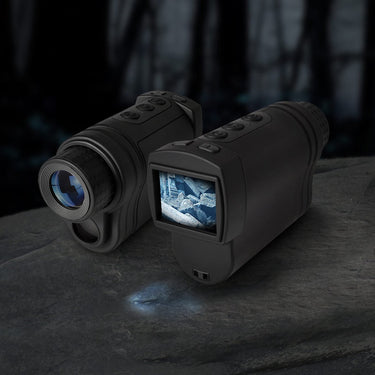 Mikamax picco nachtkijker - infrarood nightvision monokijker met lcd scherm - compacte verrekijker - tot 400 meter nachtzicht