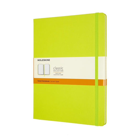 Moleskine classic notitieboek - extra large - hardcover - gelinieerd - citroen groen