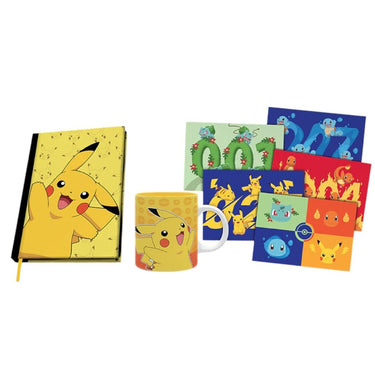 Abystyle pokemon cadeauset pikachu a5 notitieboekje + mok + ansichtkaarten
