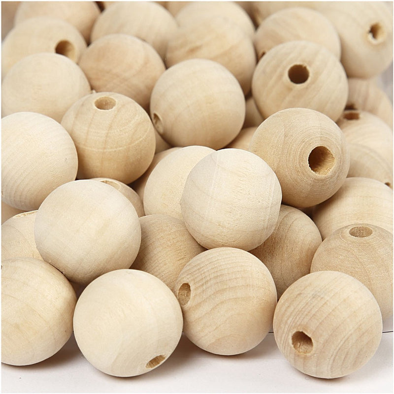 Afbeelding laden in galerijviewer, Creativ company houten kralen, ø 2cm, 200st.
