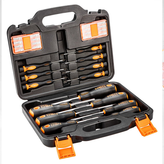 Grupa topex neo - gereedschapsset - 30-delig - staal s2 - magnetische punt - ergonomische greep