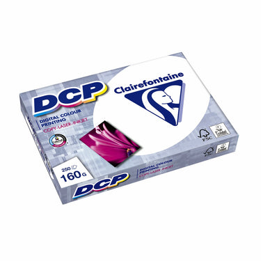 Clairefontaine kopieerpapier a4 160 g m² satijn wit 250 vellen