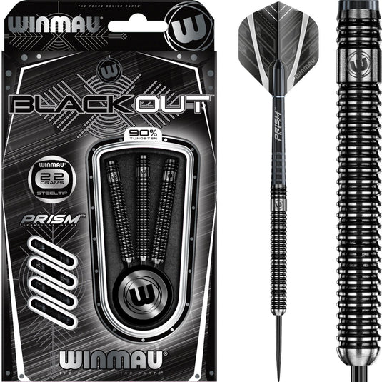 Winmau blackout 1 90% 26 gram - dartpijlen