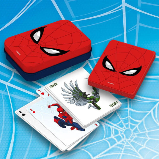 Paladone marvel: spider-man playing cards with storage tin
