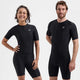 Rogelli florida dames en heren trisuit - korte mouw - zwart