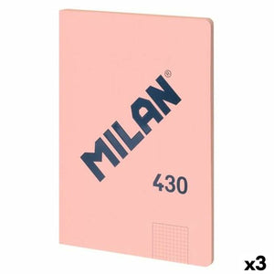 Milan notitieboekje serie 1918 roze a4 48 lakens (3 stuks)