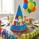 Non-branded party casa feesthoedjes 6 stuks - verjaardag hoedjes met happy birthday opdruk - party hoedjes met elastiek - feestmuts voor verjaardag - verjaardagshoedjes blauw