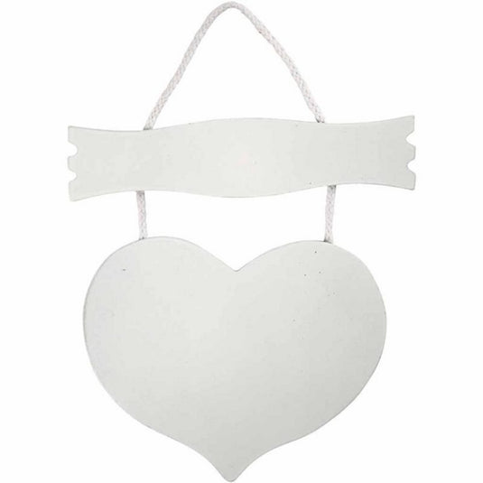 Creativ company cc mdf hart met bord 28x19 cm wit