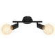 Briloner pearl - plafond spot 2-lichts - plafondlamp retro vintage - spotkoppen draaibaar en kantelbaar - 2x e27 - max. 60w - metaal - zwart - met een metalen rand